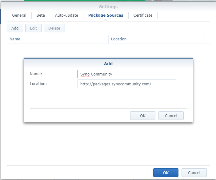 How to install nano on a Synology NAS