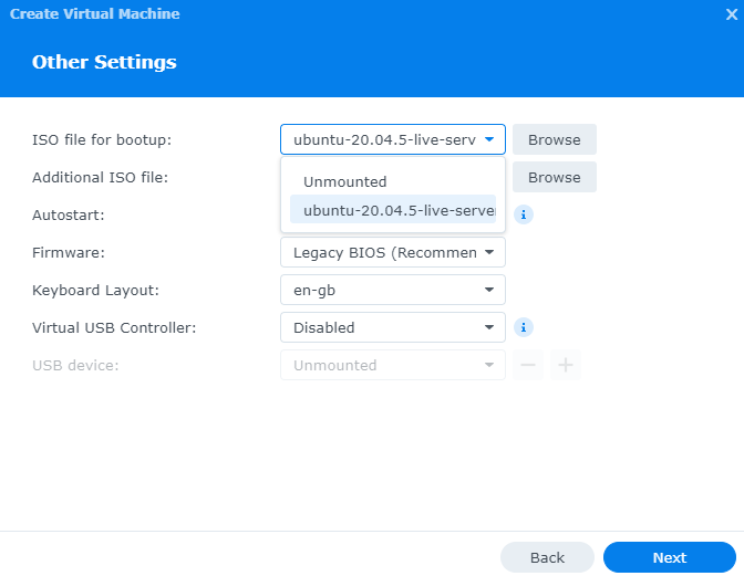 Creating an Ubuntu Server VM on Synology NAS